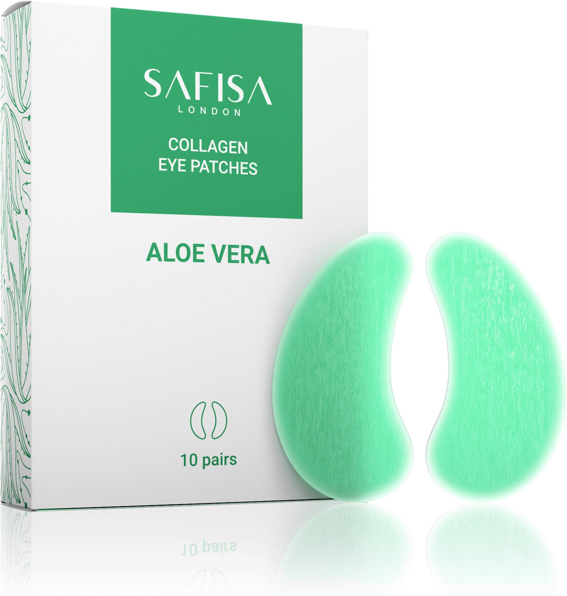 SAFISA Under Eye Patches | aloe vera gel under eye pads 10 pairs | under eye bags treatment, eye mask for puffy eyes, dark circles under eye treatment | anti-aging collagen eye mask | for women & menโฆ