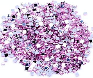 NIZI Square 1500pcs/lot Colorful Flatback Acrylic Non Hotfix Rhinestones Crystal Shining Nail Strass Shoes Clothing Accessories (03 light pink) - coolthings.us