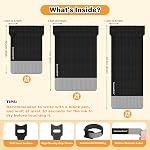 SummerBrite 70 Pcs Black Cable Ties with Writable Labels (Assorted Sizes 4", 6", 8"), Adjustable Reusable Cord Wraps & Wire Straps for PC Setup, Desk & Cable Management - 10cm, 15cm, 20cm Variety Pack