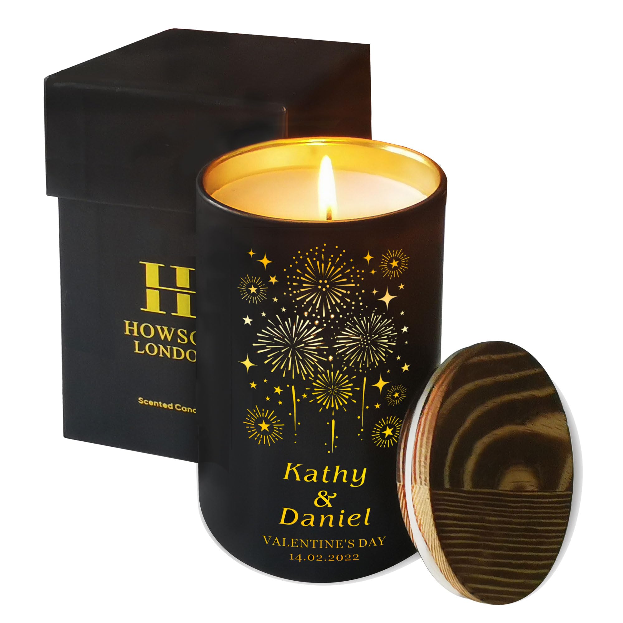Scented Candles Personalised Candle Personalised Gifts Birthday Candles Gifts for Women Men Relieves Stress Relaxation 3 Aromas