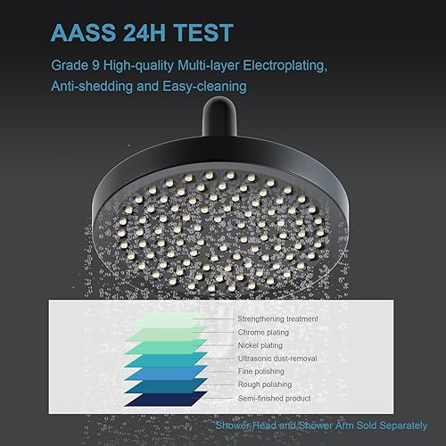 Vista 45 de OFFO Extensión de cabezal de ducha de 12 pulgadas, brazo en forma de S de bronce aceitado con brida, extensión de ducha de cuello de ganso de gran