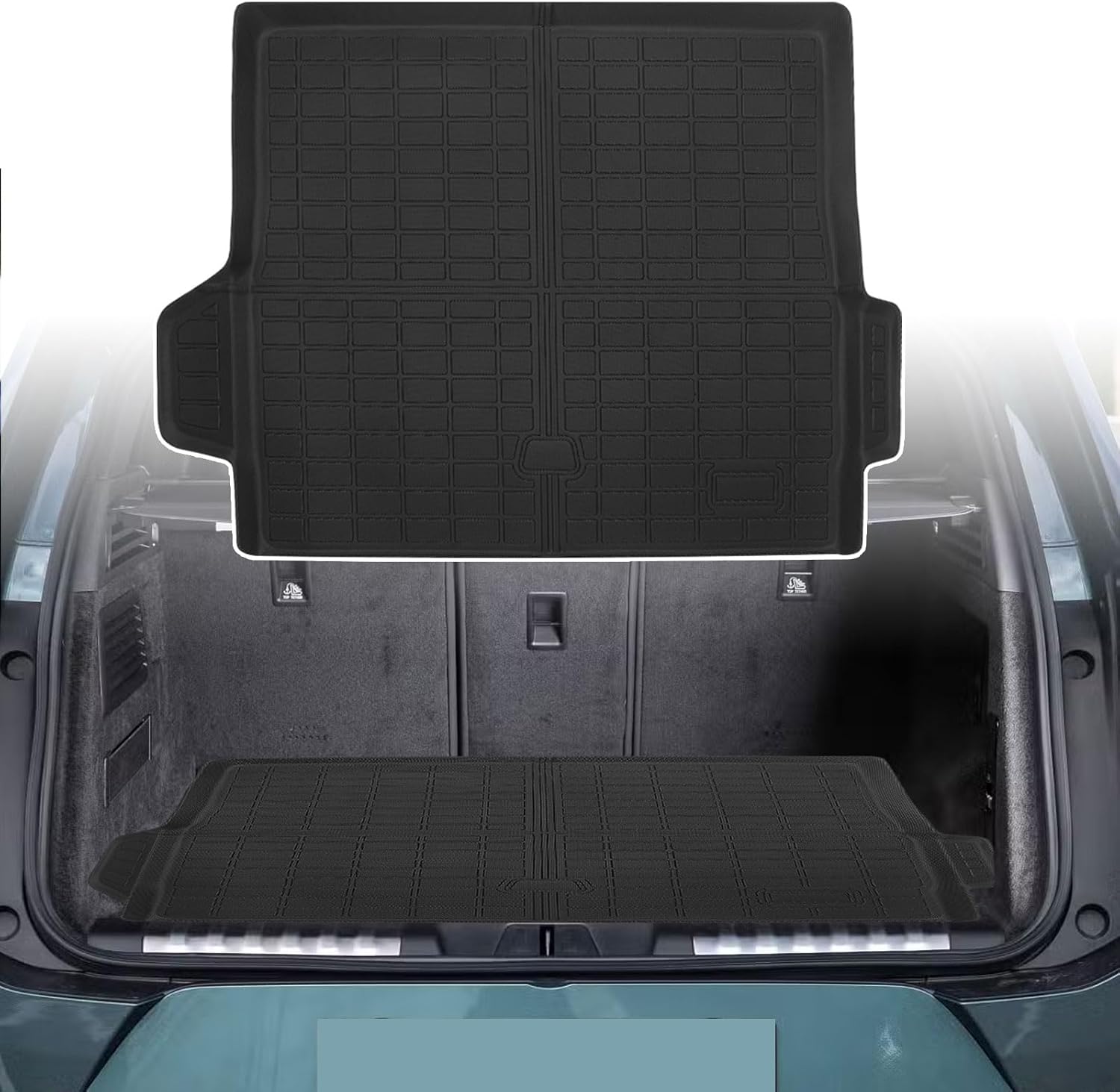Rear Seat Back Cover Backrest Mat for Land Rover Ranger Rover Sport Accessories 2014-2022 with Velcro All Weather Split Dog Liner Pet Mat Protector Cargo Trunk Liner 2 PCS