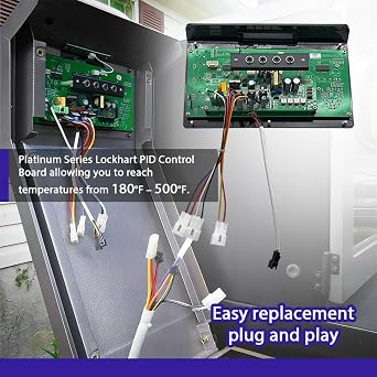 Replacement WiFi PID Digital Control Board for Pit Boss Lockhart Platinum Pellet/Smoker Combo Grill, Upgrade Fully Digital Control Board Fit for Pit Boss PB2180LK Part NO.80042