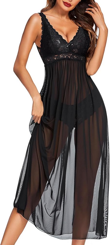 Avidlove Women Lace Babydoll Lingerie Sheer Mesh Chemise Long Nightgowns at Amazon Women's Clothing store Avidlove Women Lace Babydoll Lingerie Sheer Mesh Chemise Long Nightgowns at Amazon Women's Clothing store