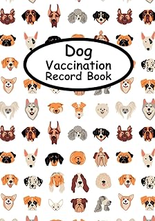 Dog Vaccination Record Book: Dog Vaccine Book | Keep Track of Important Information Regarding Your Pet | Record Your Pet's Vaccinations and Vet Visits - Dog Breeds Cover Design