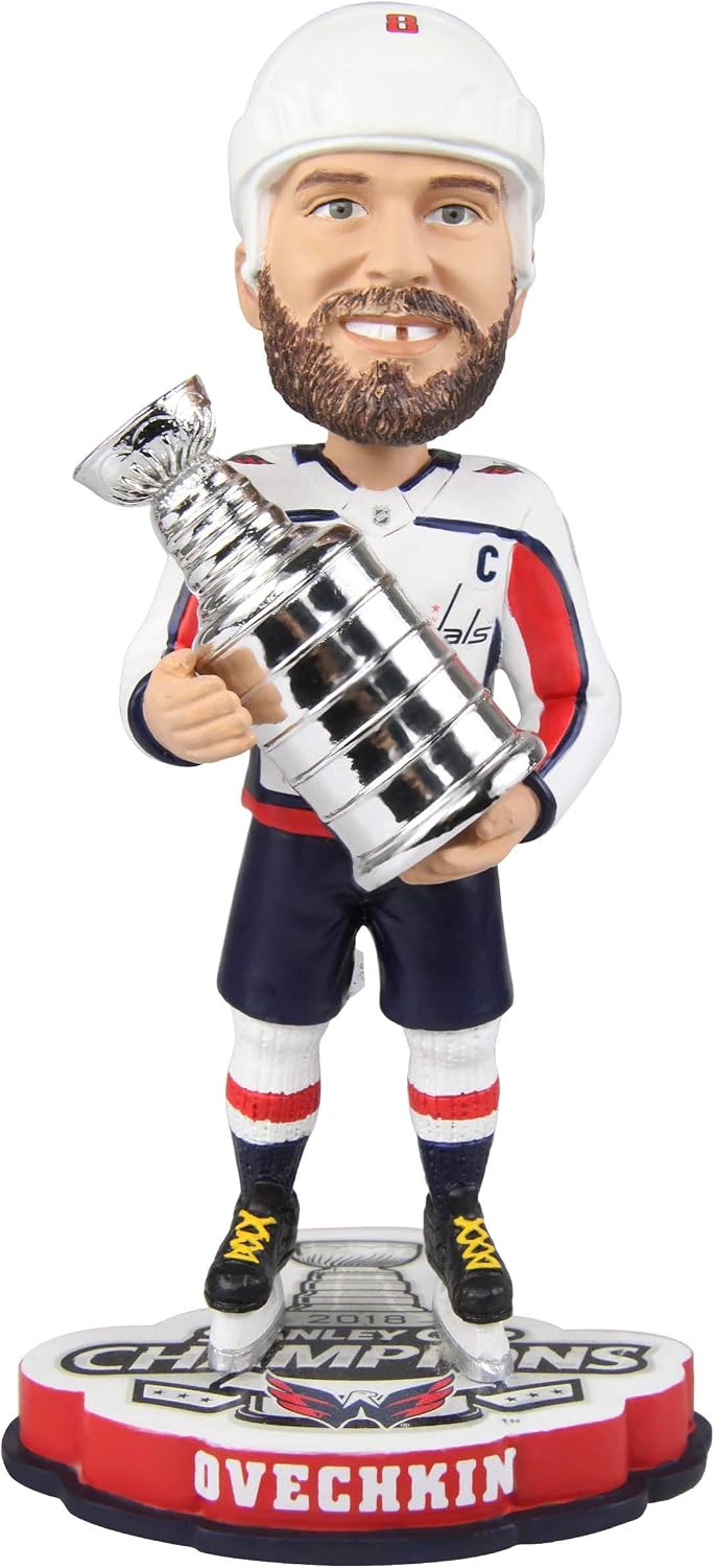 FOCO Alexander Ovechkin Washington Capitals 2018 Stanley Cup Champions Special Edition Bobblehead NHL