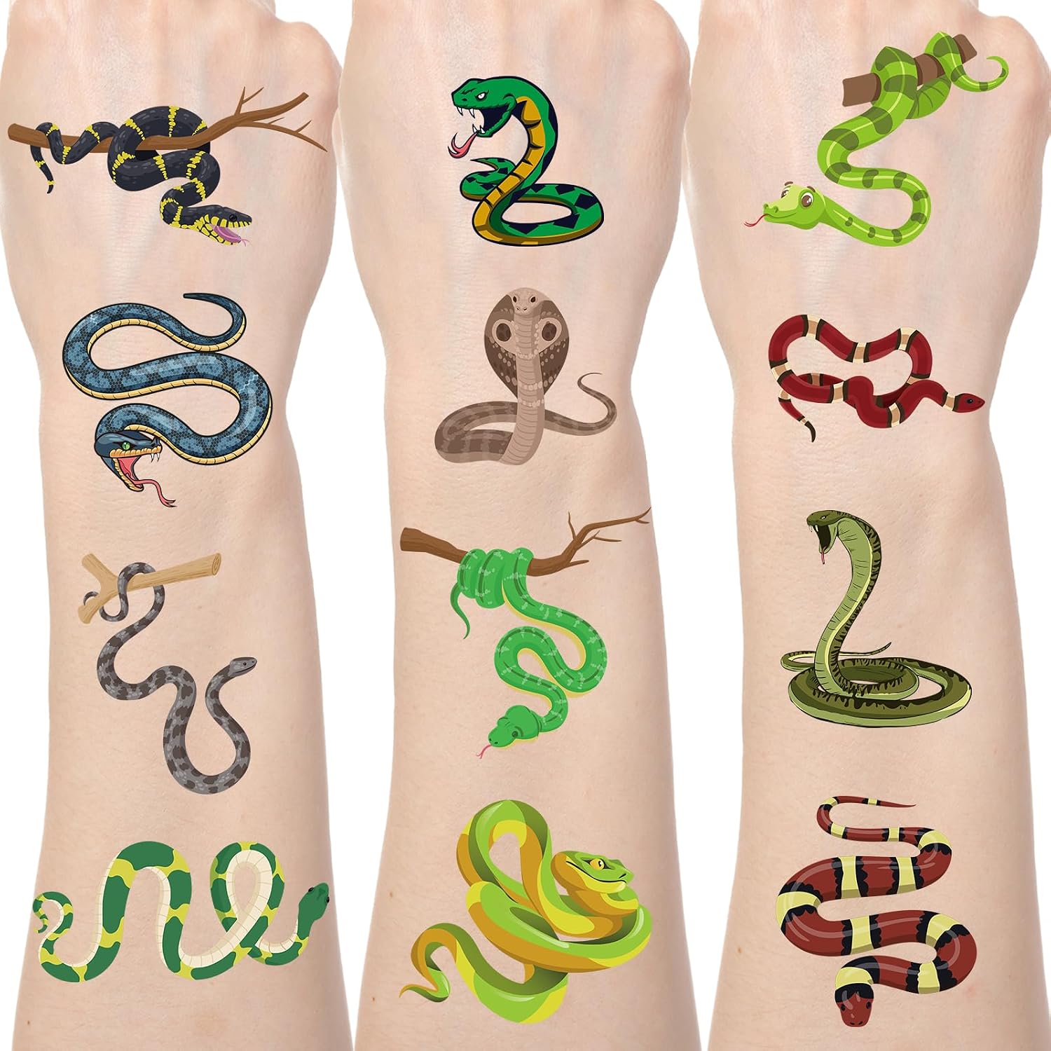 Snake Tattoo Temporary Stickers - Fun Party Decorations