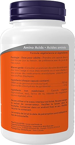 Miniatura 2 de Now GABA 500 mg, 100 cápsulas vegetales (paquete de 2)