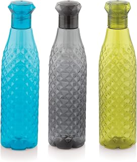 Attro Diamond 1000Ml Plastic Unbreakable Fridge Water Bottle For Office, Sports, School, Travelling, Gym, Yoga-Bpa And Lea... Price In India