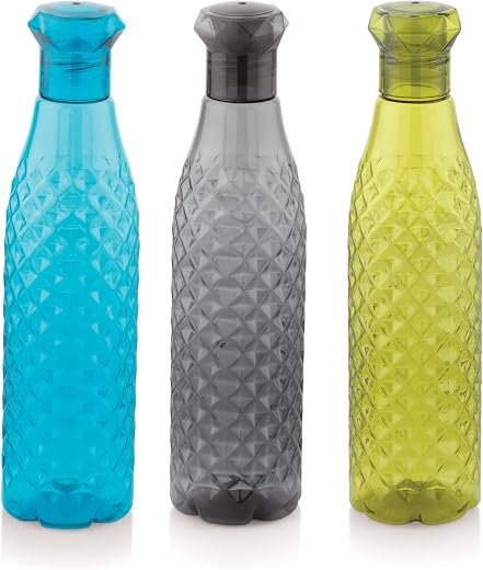 Attro Diamond 1000Ml Plastic Unbreakable Fridge Water Bottle For Office, Sports, School, Travelling, Gym, Yoga-Bpa And Lea...