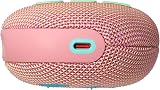 JBL Clip 5, Enceinte Bluetooth ultra-portable, mousqueton intégré, son JBL Pro, basses percutantes, 12 heures d'autonomie, fonction Playtime Boost, résistante à l'eau et à la poussière IP67, en rose - 3