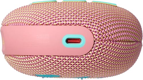 JBL Clip 5, Enceinte Bluetooth ultra-portable, mousqueton intégré, son JBL Pro, basses percutantes, 12 heures d'autonomie, fonction Playtime Boost, résistante à l'eau et à la poussière IP67, en rose - 3