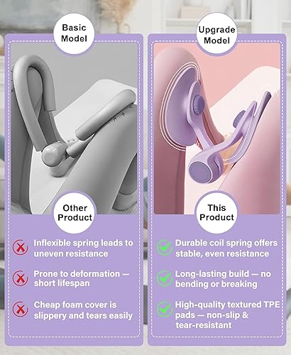 Miniatura 9 de Thigh Master - Entrenador de cadera Kegel, entrenador de suelo pélvico para rehabilitación posparto, recortador interno de muslo, entrenamiento