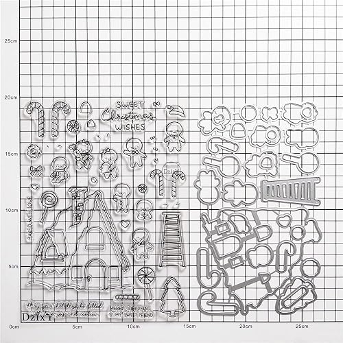 Miniatura 3 de DzIxY Casa de muñecas de Navidad sellos transparentes y troqueles de corte de metal para hacer tarjetas, álbumes de recortes, suministros de papel,