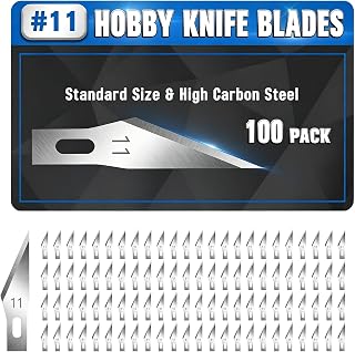 100Pcs Exacto Knife Blades,Sk5 Carbon Steel #11 Blades Refill Craft