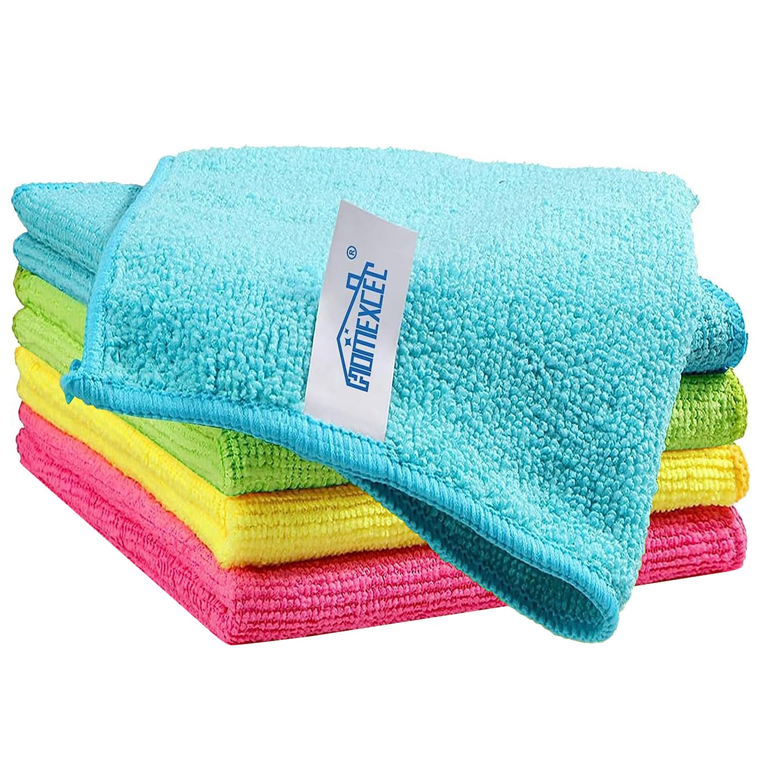 HOMEXCEL Microfiber Cleaning Cloths, 5 Pack