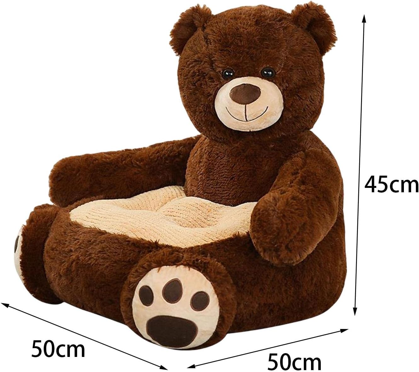 Kids Animal Sofa Seat Cozy Armchair for Home Decor, Bear