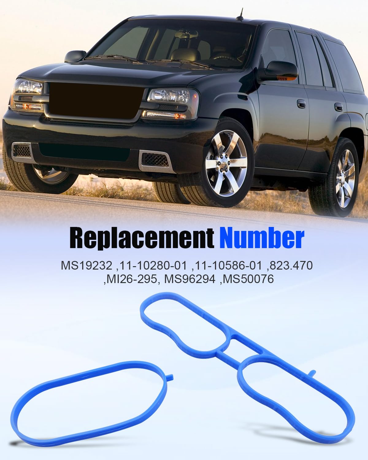 Intake Manifold Gasket MS19232 Fit for Chevrolet Trailblazer 2001-2009, Fit for Isuzu Ascender 2002-2008, Fit for SAAB 9-7X 2004-2012
