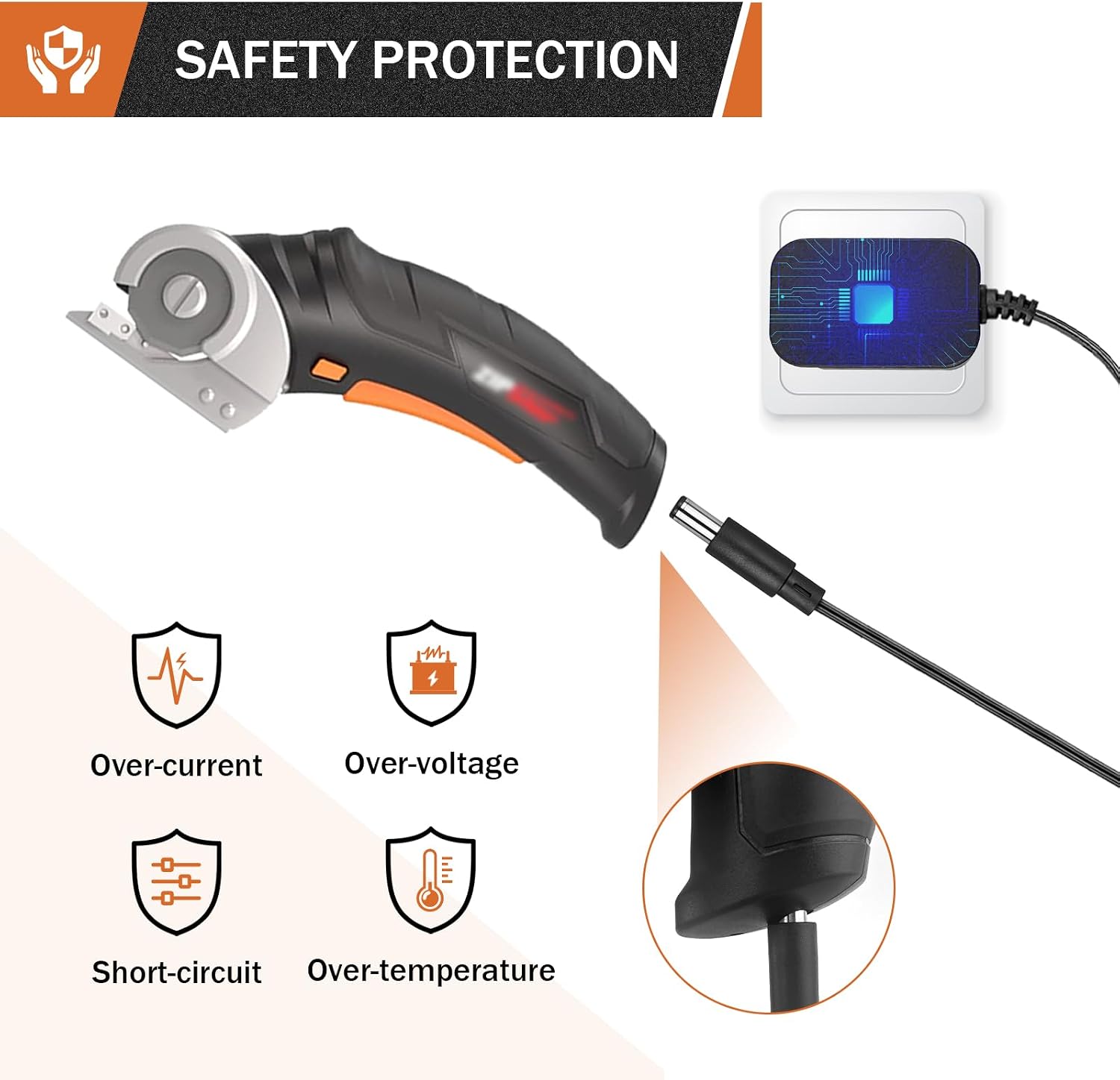 6V AC Power Adapter Charger Cord Compatible with Worx WX082L 4V ZipSnip Cordless Electric Scissors-5.28Ft/1.6Mtr UL Listed Charging Cable with Power Adapter