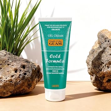 Guam Cooling Anti-Cellulite Cream for Thighs & Legs Skin Firming Gel with Menthol & Seaweed Natural Water Retention & Cellulite Treatment (8.4 Oz)