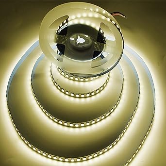 LED Light Strip, 16.4ft 600 Units SMD 5054 LEDs5050 Upgraded, 16000LM Flexible 12V DC Non-waterproof Light Strips, LED Ribbon, DIY Christmas Home Kitchen Indoor Party Decor Natural White 4500K