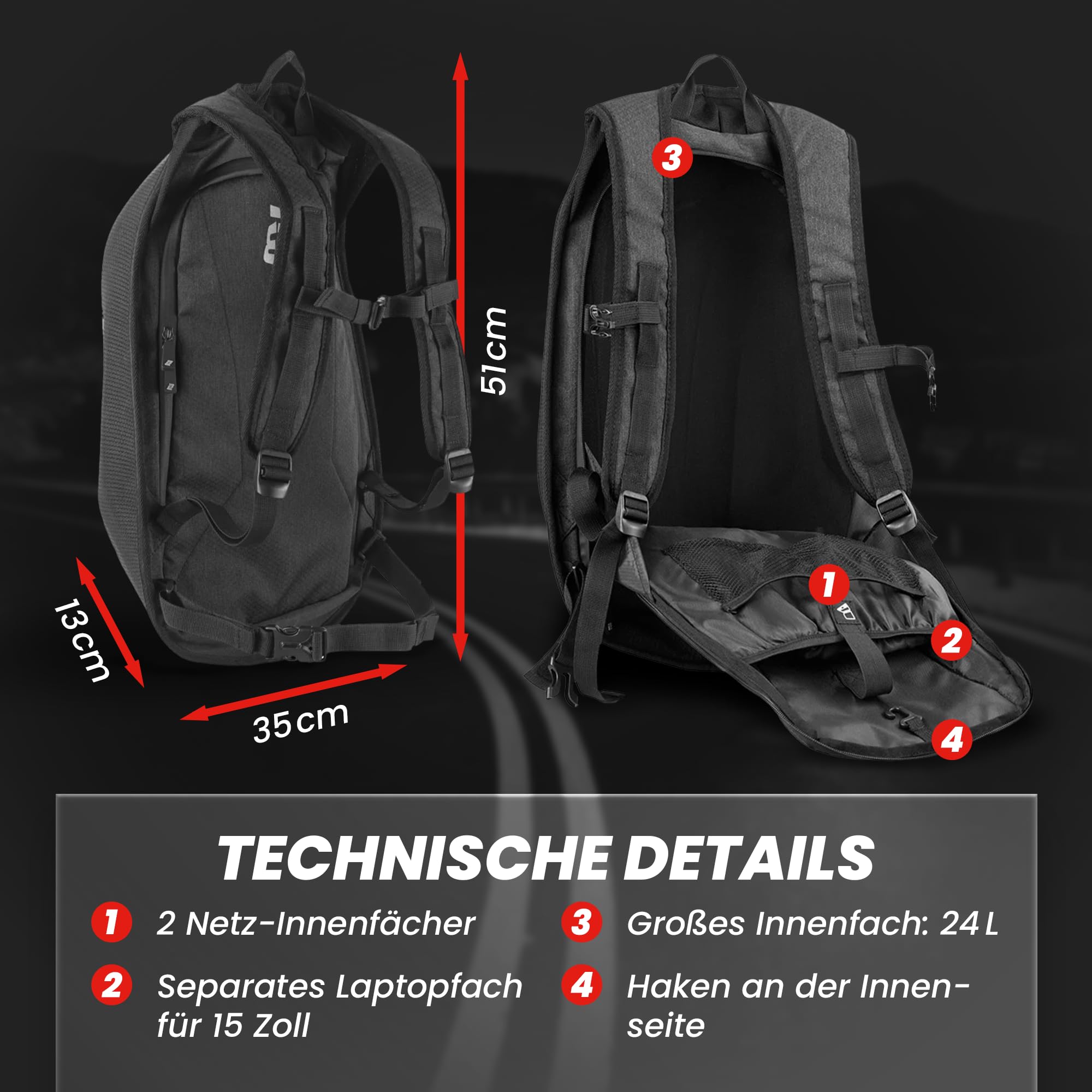 Bogotto Hump Motorrad Rucksack