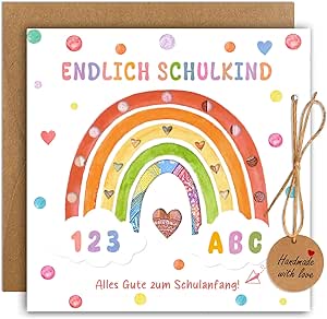 BOYATONG Einschulungs Armband Für Mädchen - Schutzengel Geschenk Mit Karte Zur Einschulung