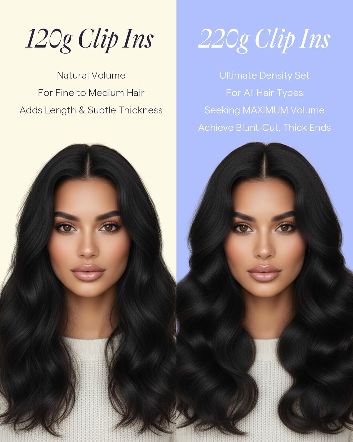 Full Shine Balayage Clip in Hair Extensions, Thick Real Human Hair Clip ins, Dark Brown to Chestnut Brown Full Head Hair, 22 Inch 220g 7Pcs