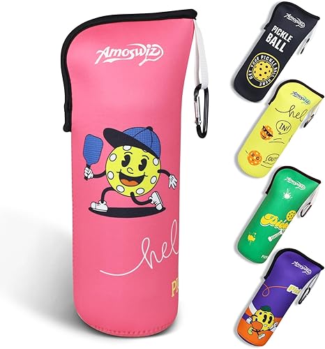 Soporte para pelotas de pickleball  1 bolsa de almacenamiento para pelotas, bolsa de tenis portátil con gancho para valla, soporte de botella de