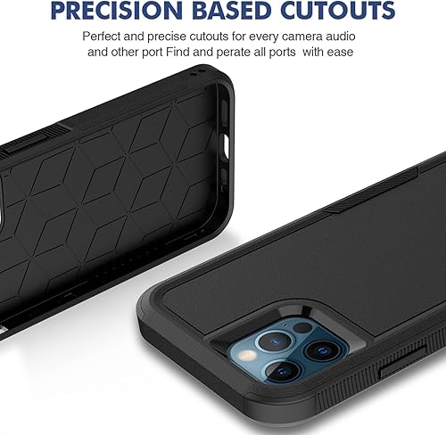 Miniatura 6 de Funda para iPhone 12  iPhone 12 PRO funda protectora de doble capa resistente para teléfono celular, a prueba de golpes, resistente, con protector
