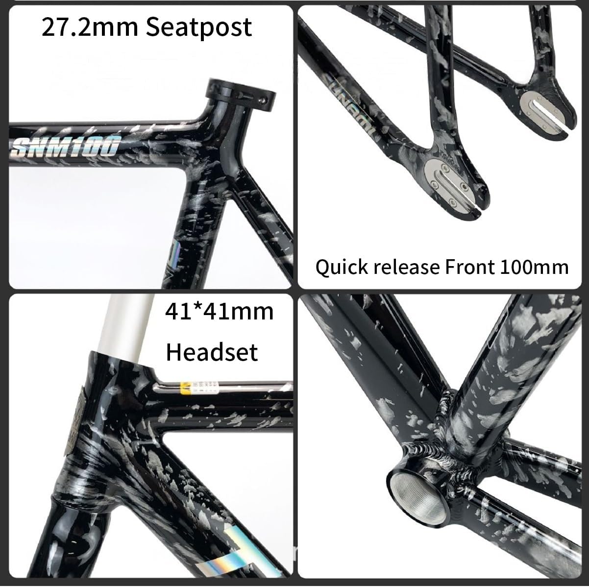 49CM 52CM 55CM C Brake Fixed Gear Bike Frameset Aluminum Alloy 700C Track Bike Frame with Fork Quick Release F100mmR120mm BSA BB68mm
