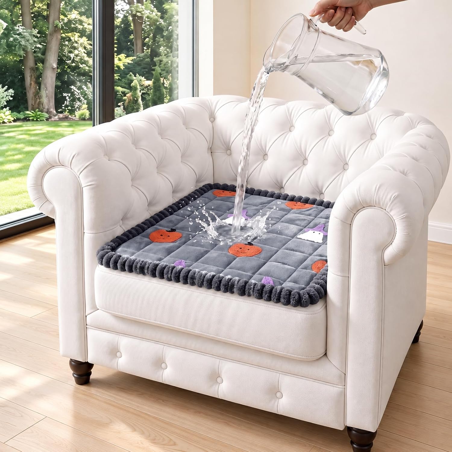 Waterproof Dog Couch Cover, Washable Non Slip Sofa Protector, Dark Gray
