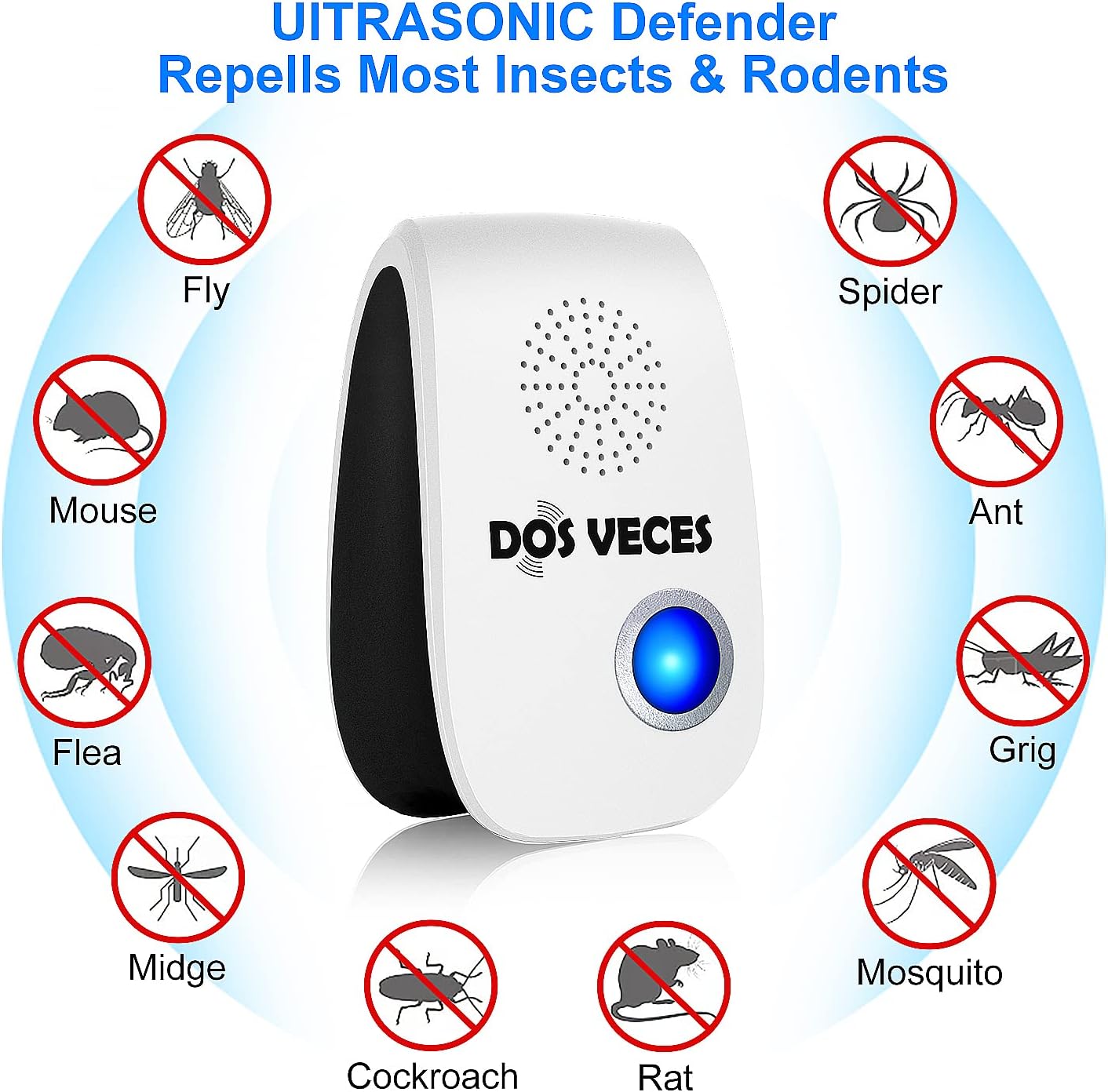 2021 Upgraded Ultrasonic Pest Repeller, Pest Repellent 8 Pack, Pest Control Electronic Plug for Insects, Mice & Spider, Mosquito Repellent Indoor for Home, Office, Warehouse, Hotel, Garage (8 PCS) : Patio, Lawn & Garden