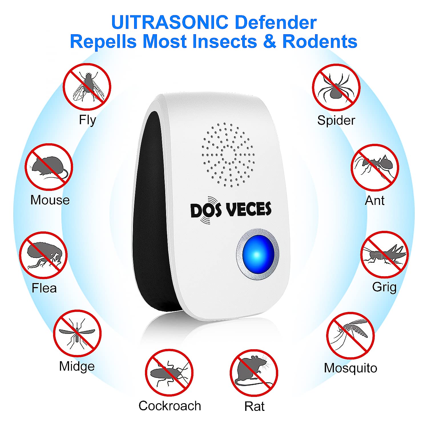 Buy 2022 Upgraded Ultrasonic Pest Repeller, Pest Repellent 12 Pack