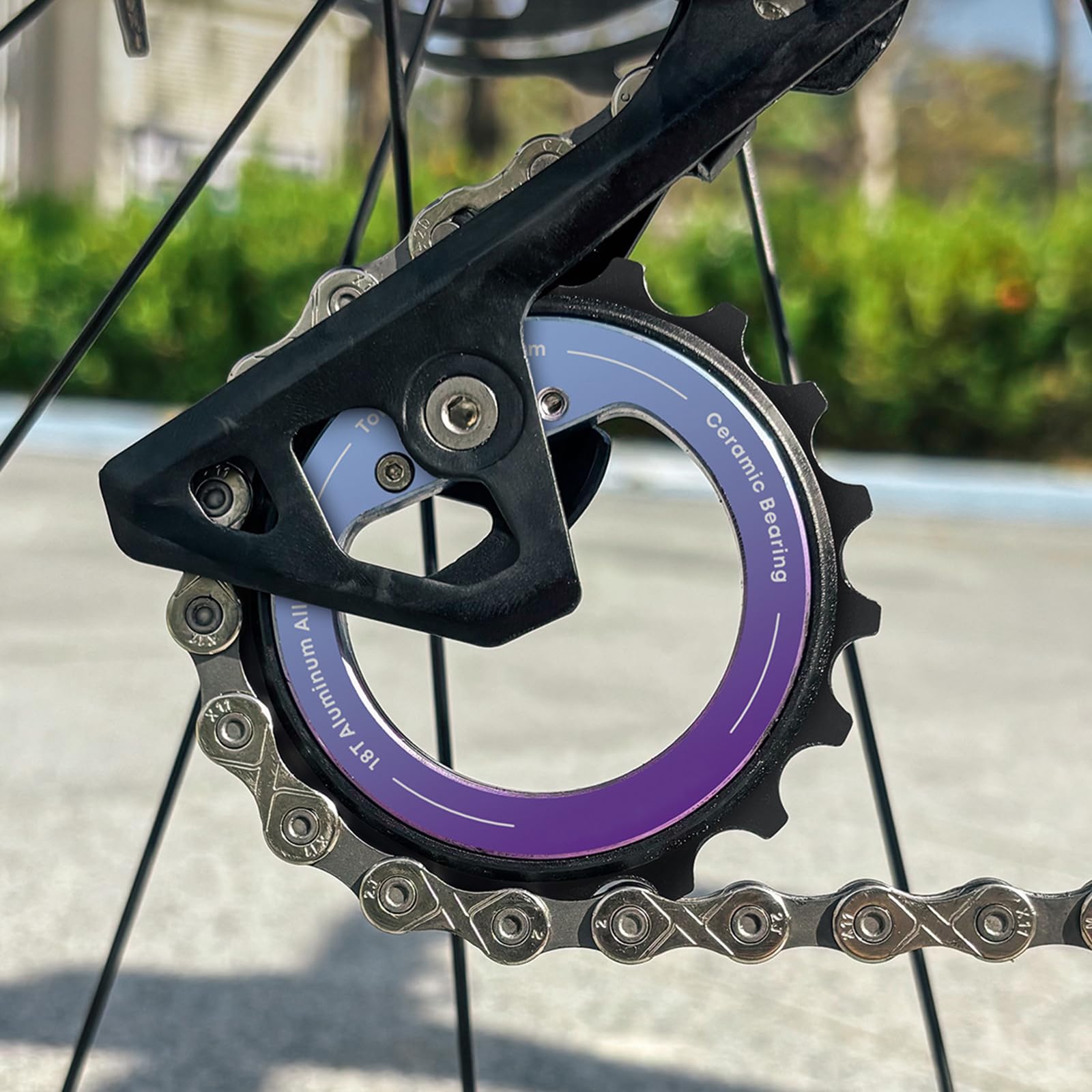 Desviador trasero de aleación para bicicleta de carretera para ciclismo profesional suave, polea de cerámica de alta eficiencia
