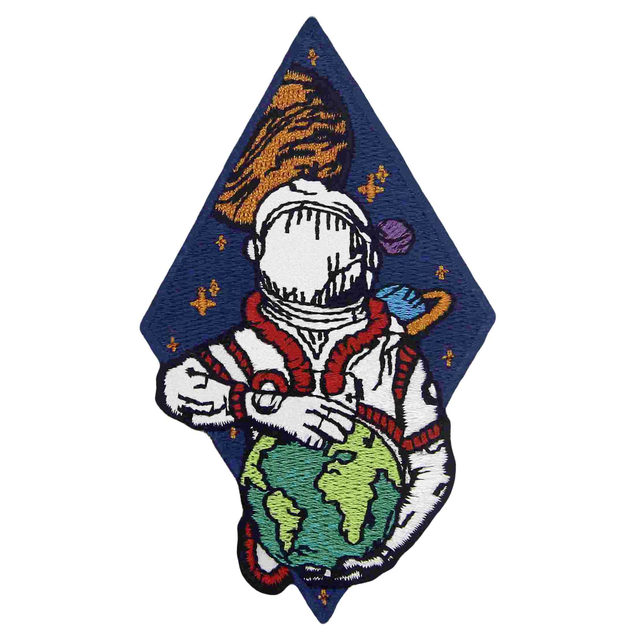 Astronaut in the Space Patch Embroidered Applique Badge Iron On Sew On Emblem