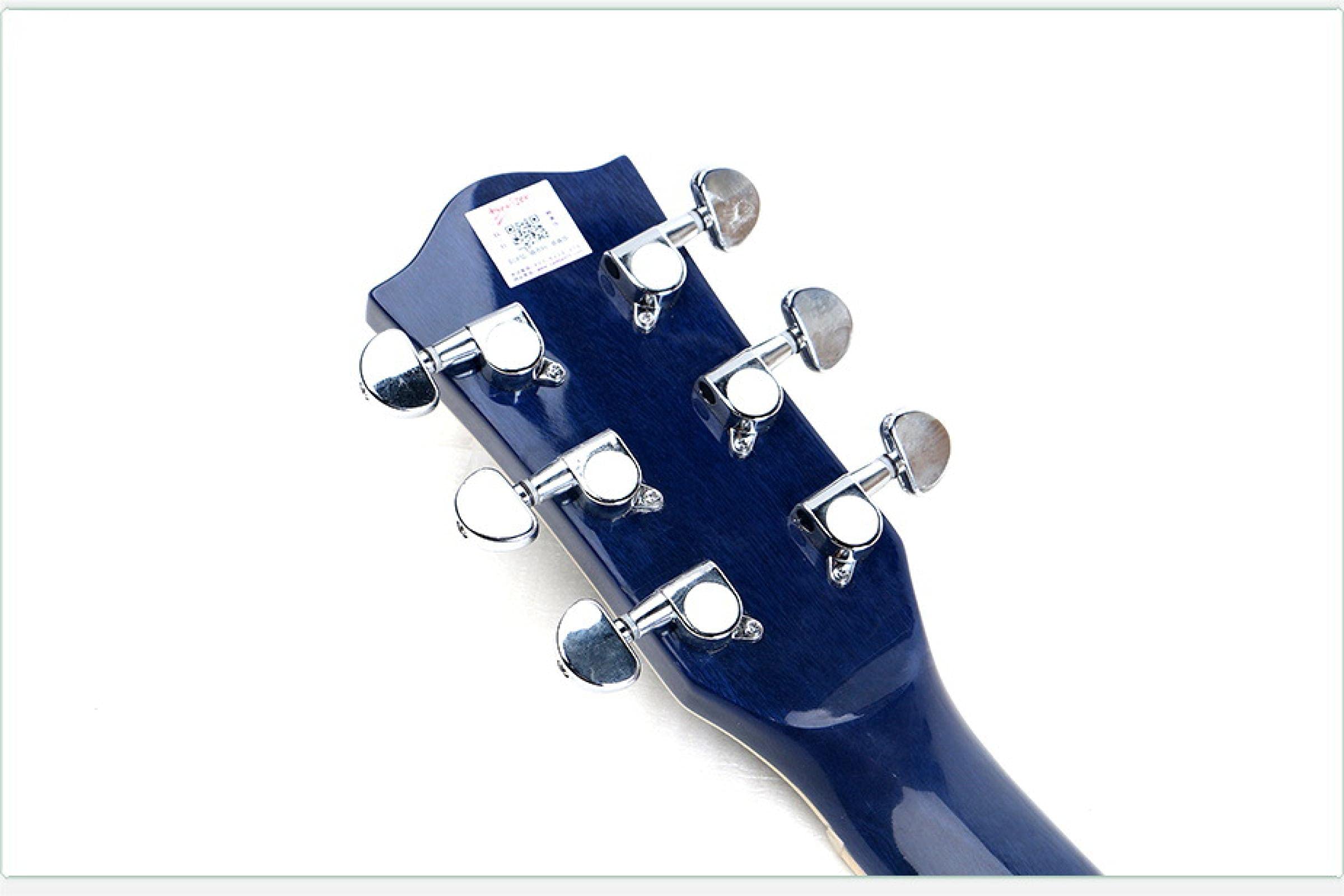 Chitarra acustica elettrica in mogano con corde in acciaio 40 pollici A-Body Guitarra 6 corde Folk Pop Cutaway High Gloss Pickup Blue Black 40 pollici BLS