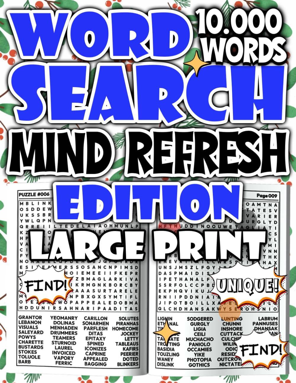 Word Search Mind Refresh Edition - 10,000 Words to Boost Mental Energy