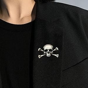 Pin Calavera Oro Plata 2 Broches Halloween Mano Esqueleto - Insignias Góticas Para Ropa Y Bolsos Broches Halloween Esqueleto