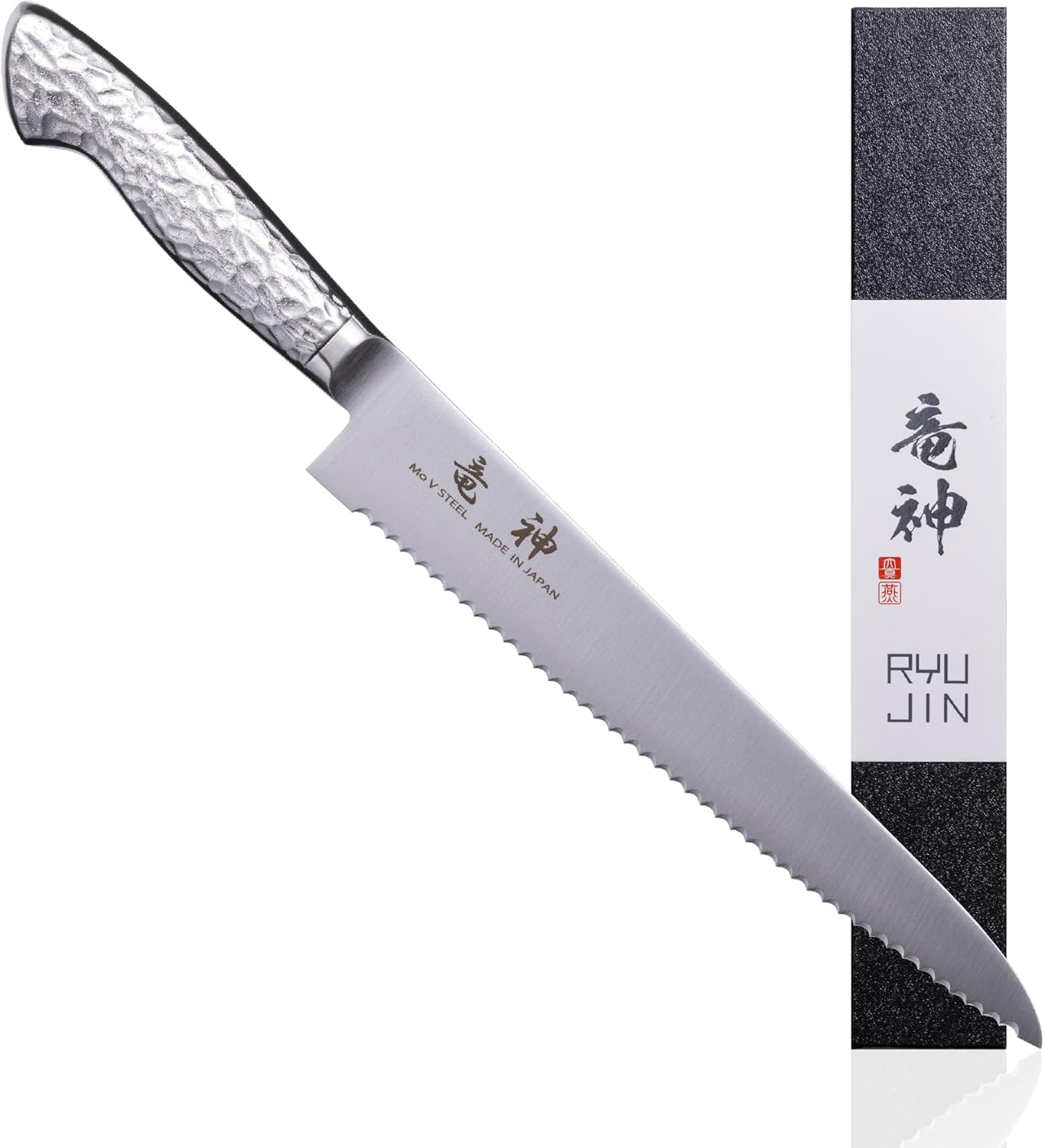 竜神 (RYUJIN) Professional Japanese Bread Knife 240mm [OMOTENASHI Selection 2023 Best Gold Award Winner] Tsubame Sanjo Stainless Steel Integrated Made in Japan Daishin Sangyo [Ryujin Knife]
