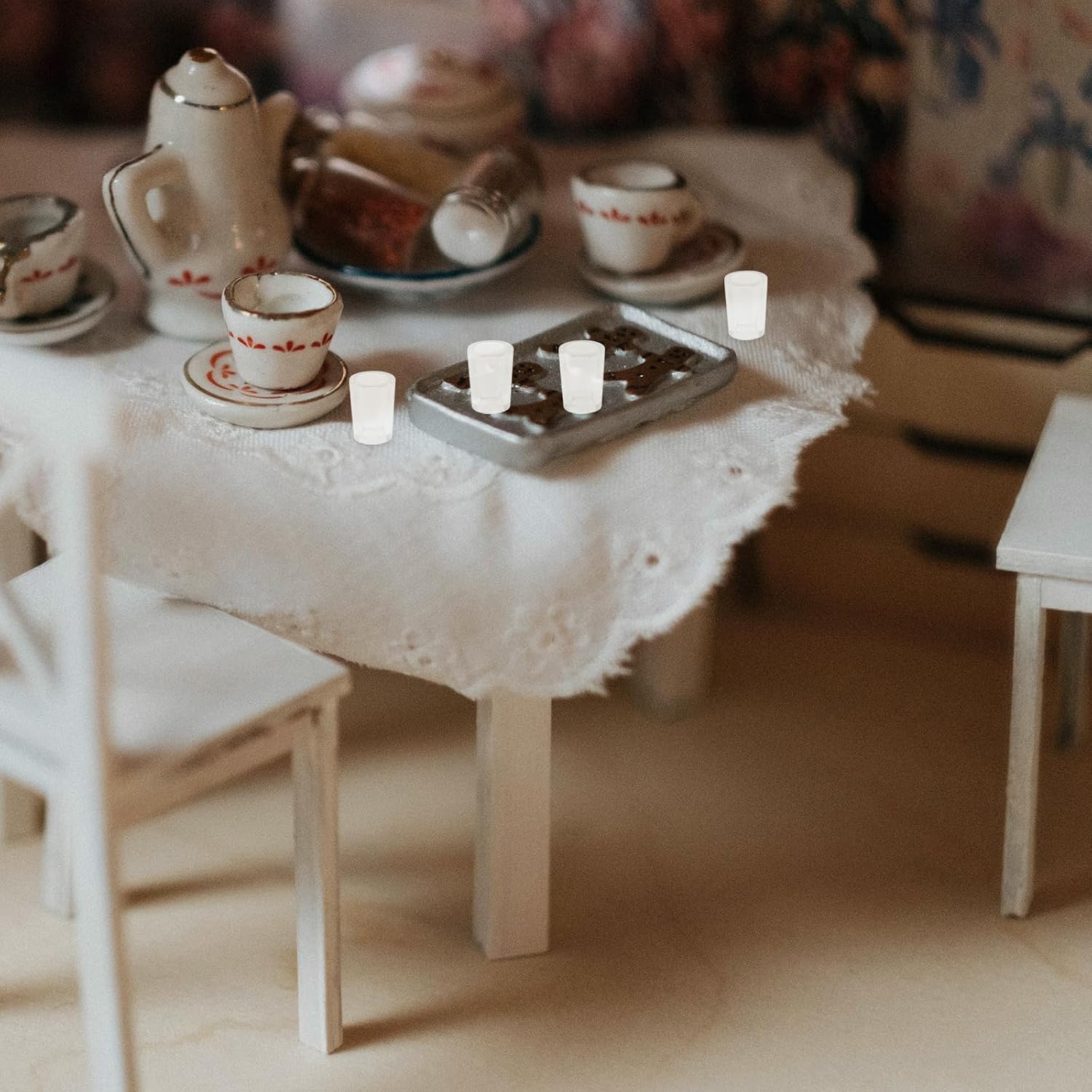 20pcs Miniature Water Glasses - Dollhouse Mini Cups, Plastic Drinking Glasses for Decor & Play - Perfect for Afternoon Tea, Parties & Collectibles image 2