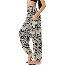 Joob Joob Boho Pants for Women - Hippie Harem Pants Women - Womens Yoga Pants Comfy Bohemian Flowy Hippie Clothes