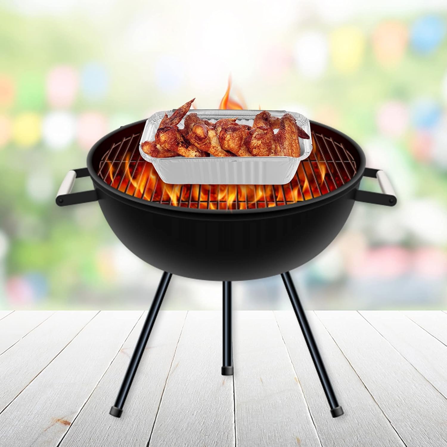 Happyyami 25pcs Drip Pans Grill Aluminum Pans Disposable Griddle Pan Liners Portable BBQ Tray Grill Grease Tray Food Container for Takeaway Cooking Picnic 20. 5cm11cm5. 5cm : Patio, Lawn & Garden