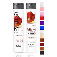 Vista 10 de Celeb Luxury Intense Color Depositing Colorwash Shampoo + BondFix Rebuilder, tinte vegano para el cabello, a base de plantas de origen sostenible