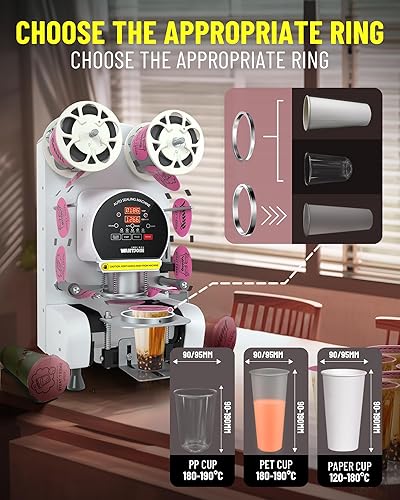 Miniatura 2 de WantJoin Máquina de sellado de tazas máquina selladora automática de tazas de 89903740in 350354374 pulgadas máquina eléctrica de sellado de tazas