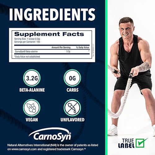 Miniatura 5 de NF Sports Polvo de recuperación muscular de beta-alanina, reduce la fatiga muscular, suplemento dietético, proteína en polvo sin sabor sin