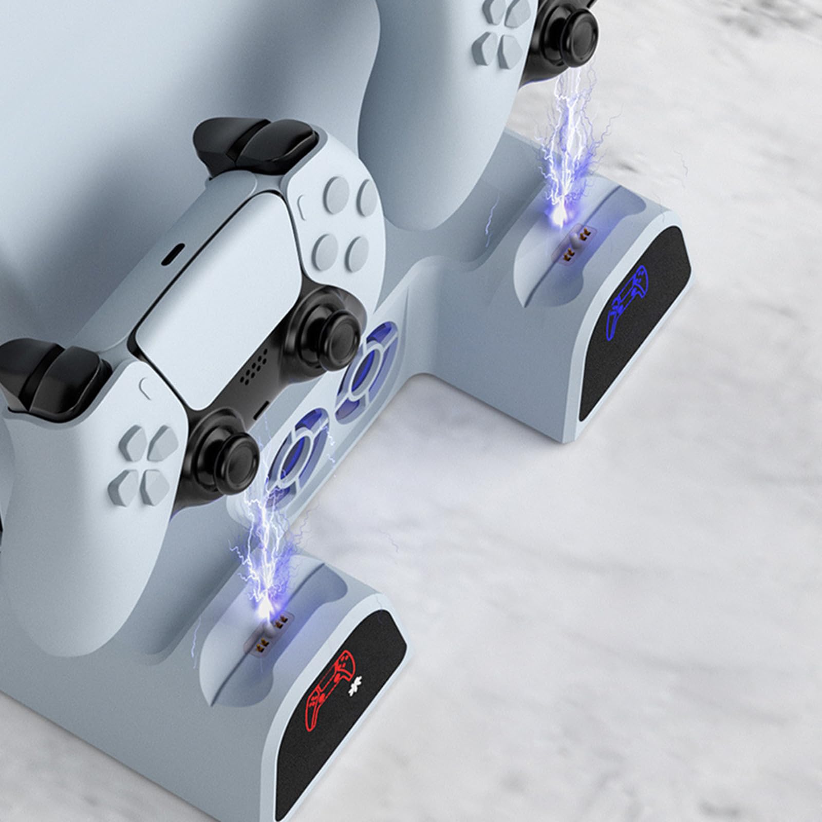 Soporte para cargador de controlador, base de base de ventilador de refrigeración con ranura de almacenamiento de disco de juego de 11 bits para consola de juegos P5, soporte de ventilador de consola