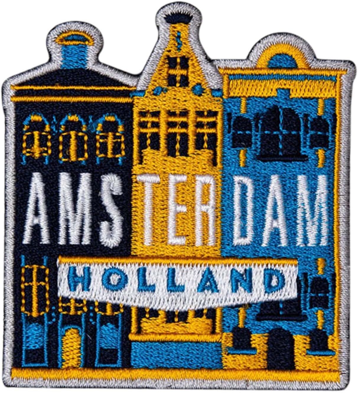 Vagabond Heart Amsterdam Patch - Netherlands Souvenir - Amsterdam Iron On Travel Badge