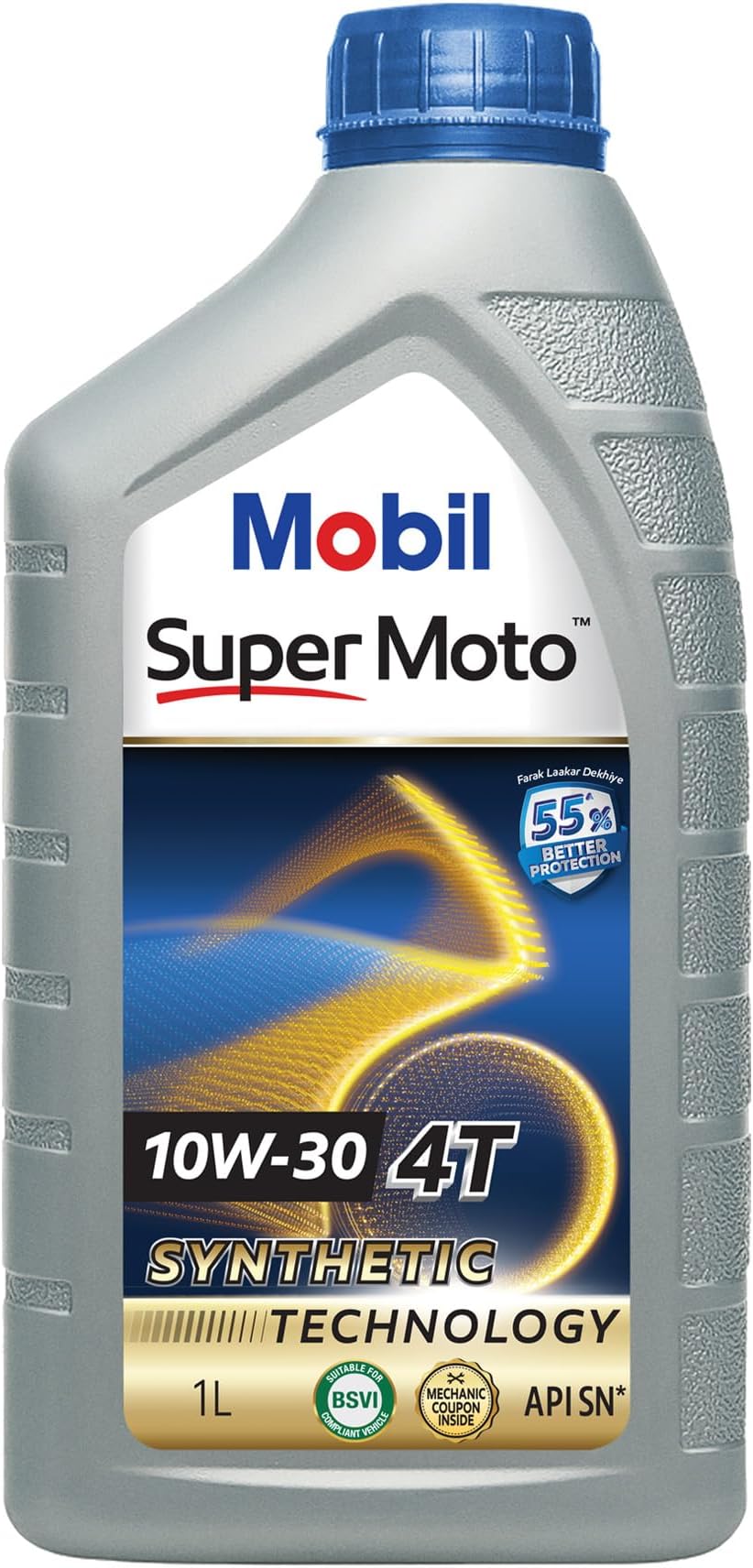 Mobil Super Moto 10W-30 Synthetic Technology Engine Oil for Bikes (1L)