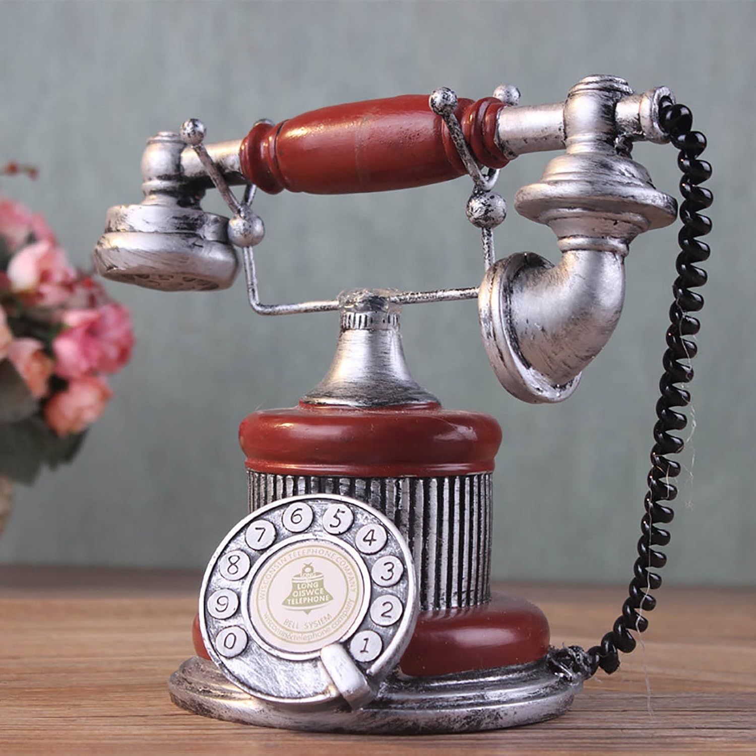Antique Telephone Creative Retro Decorative Phone Resin Telephone Decorating Cafe Bar Window Decoration